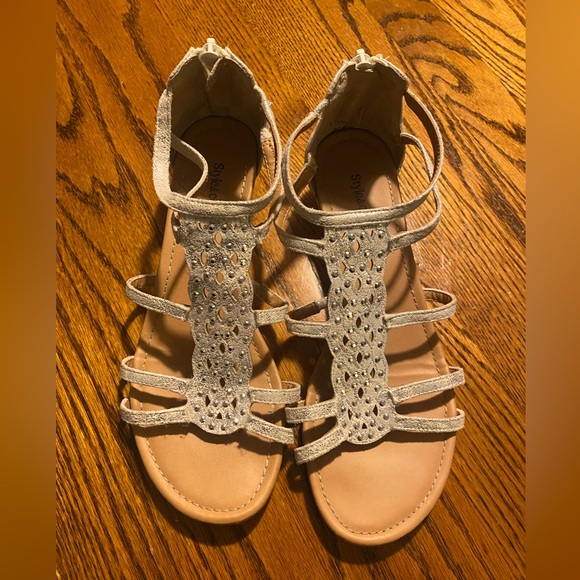 Style & Co. Shoes - Silver sandals, with stud looking rhinestones